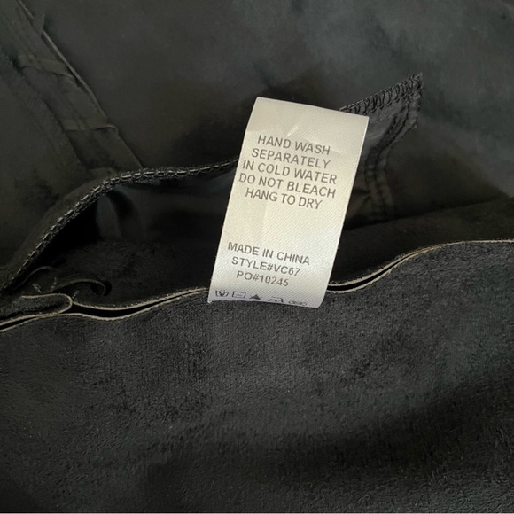 VICI Black Faux Leather Jacket Women's Size M Asymmetrical Zip Draped Coat NWT - Picture 6 of 7